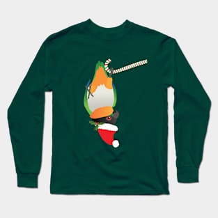 A cute Christmas black headed caique Long Sleeve T-Shirt